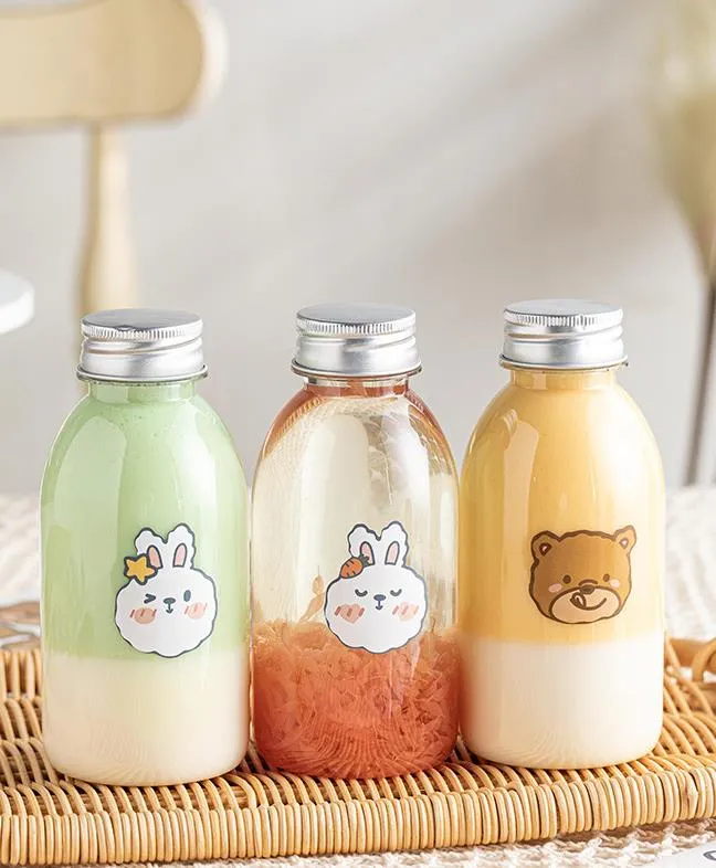 Pet Plastic Transparent Juice Bubble Bottle Beverage Bottle Plastic Bottle For Juice