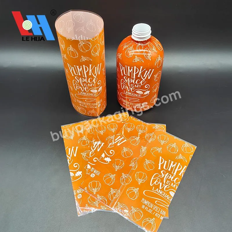 Pet Pvc Custom Heat Shrink Seal For Water Bottle Shampoo Bottles Shrink Film Wrapper Bands Factory Direct