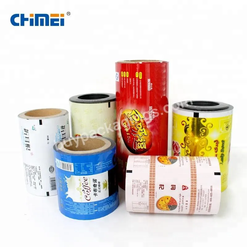 Pet/vmpet/pe Laminating Snack Nut Packaging 125 Micron Food Grade Plastic Film Roll For Potato Chips