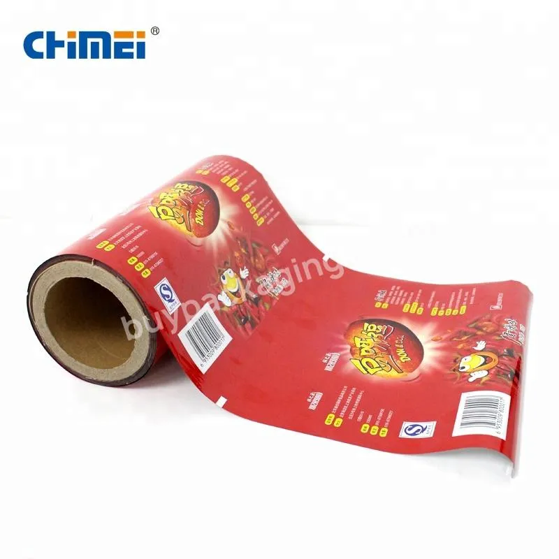 Pet/vmpet/pe Laminating Snack Nut Packaging 125 Micron Food Grade Plastic Film Roll For Potato Chips