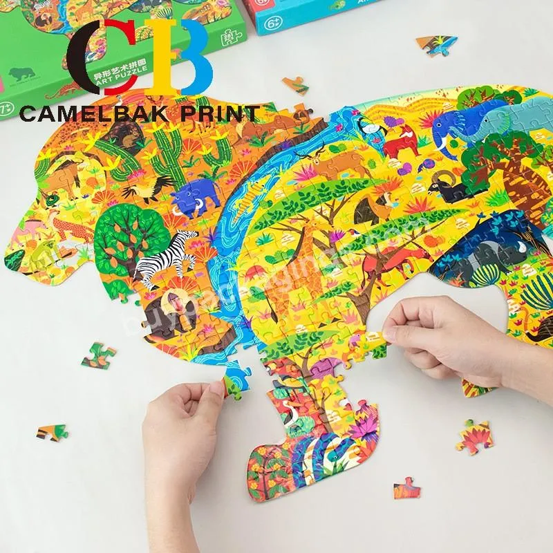 Photo Custom Wooden Personalized Jigsaw Puzzle Custom Printing Cardboard For Craftwork Puzzle Custom Printing Sublimation Blank