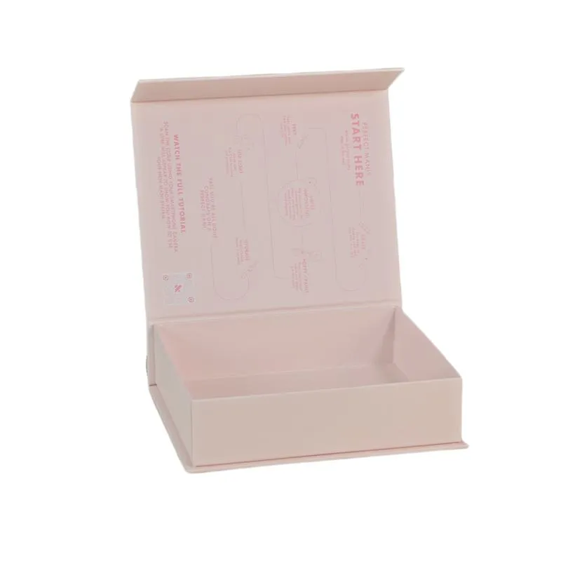 Pink Flower Luxury Valentine's Day Gift Boxes with Magnetic Lid Custom