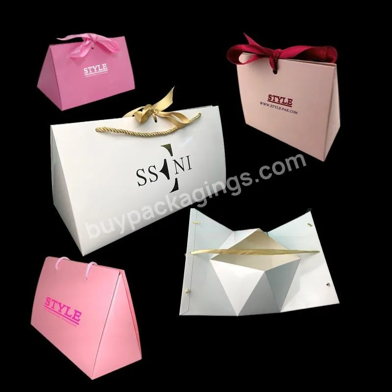 Pink Red Rose Gold Luxury Private Label Custom Design Logo Human Hair Wig Foldable Box Bundle Extension Packaging Boxes