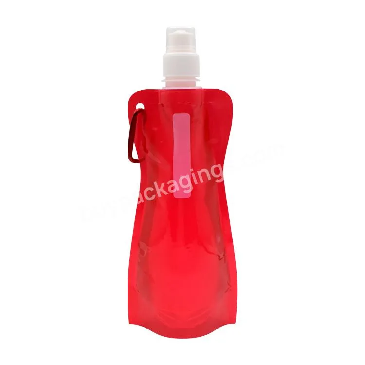 Plastic Bpa Free Collapsible Foldable Folding 480ml Water Bottle Bags