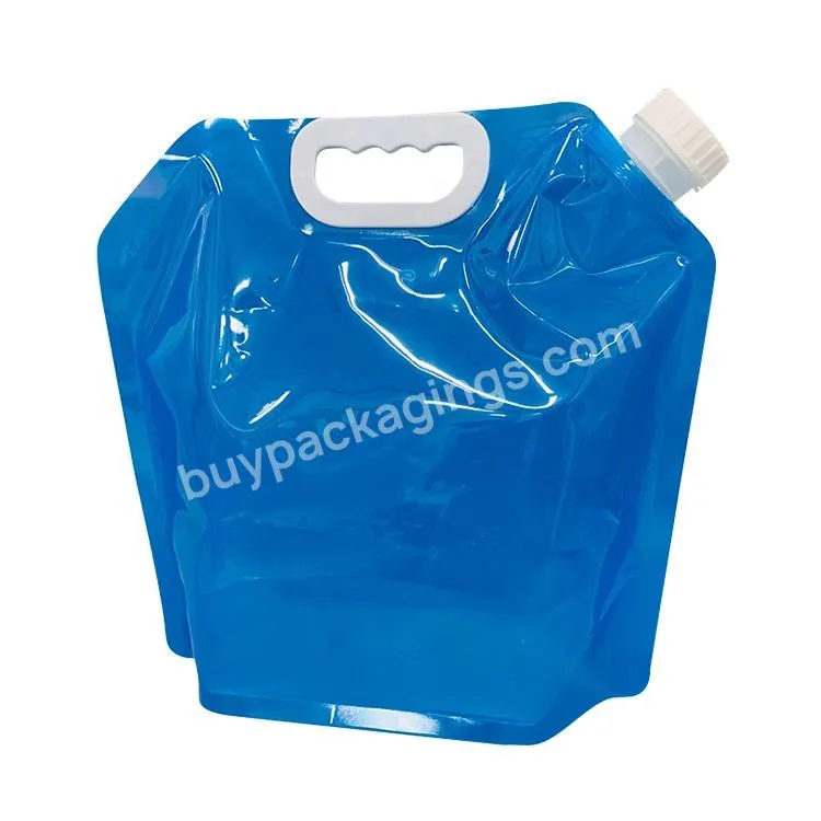 Plastic Bpa Free Foldable Collapsible 5 Litre Drinking Water Bags For Outdoor Sports