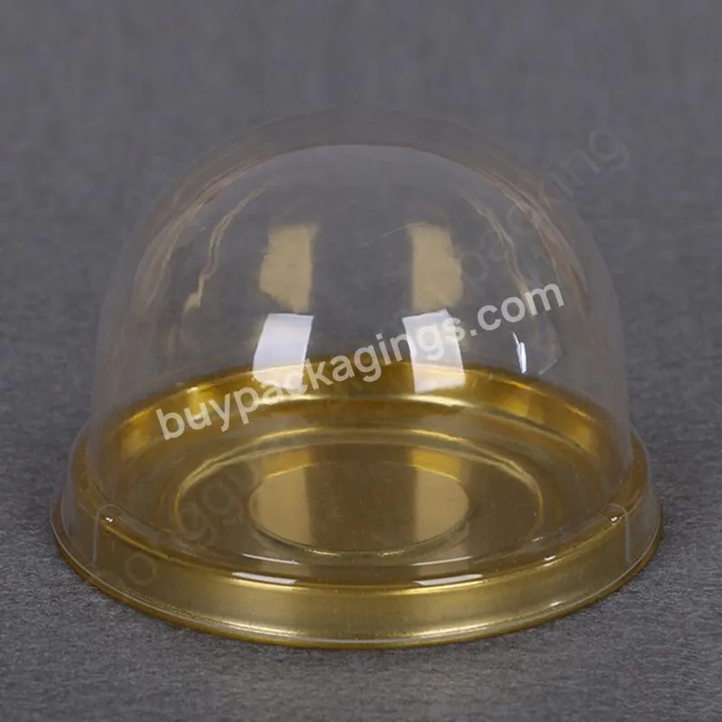 Plastic Clear Small Cupcake Container Round Dessert Packaging For Single Man In Bulk Food Pet Label Clear With Cmyk Printing Jm