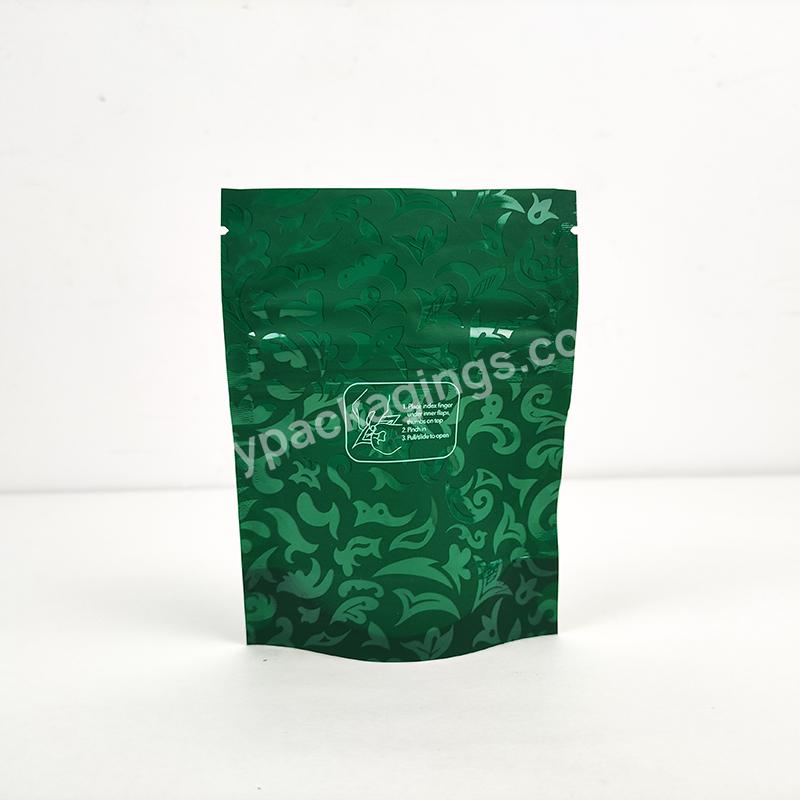 Plastic Laminated Biodegradable Green Stand Up Pouch Doypack With Child Proof Zipper And Window