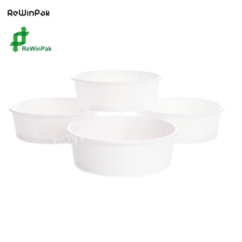 Popular Eco Disposable Factory Directly Hot Soup Container White Kraft Food Paper Bowl