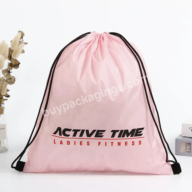 Popular Products Design Printed Polyester Nylon Drawstring Bag