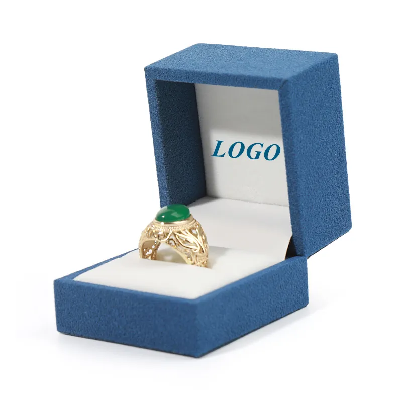 Portable Jewellery Dark Green Box Packaging Organizer Pu And Velvet Emerald Leather Jewelry Boxes For Ring Necklace