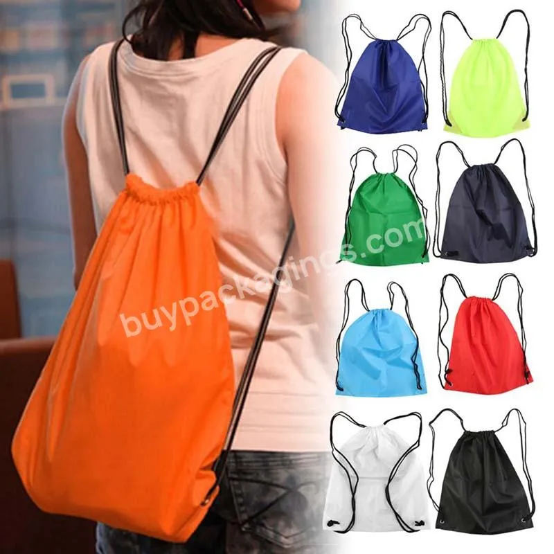 Portable Sports Thicken Belt Riding Backpack Gym Shoulder Bag Shoes Clothes Waterproof Storage Polyester Drawstring Bag - Buy Polyester Drawstring Bag,Drawstring Bag,Polyester Backpack Bags.