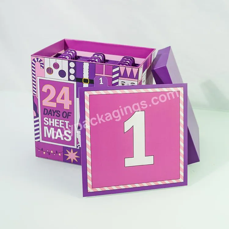 Premium Custom Printed Cardboard Paper Christmas Countdown Beauty Advent Calendar Boxes