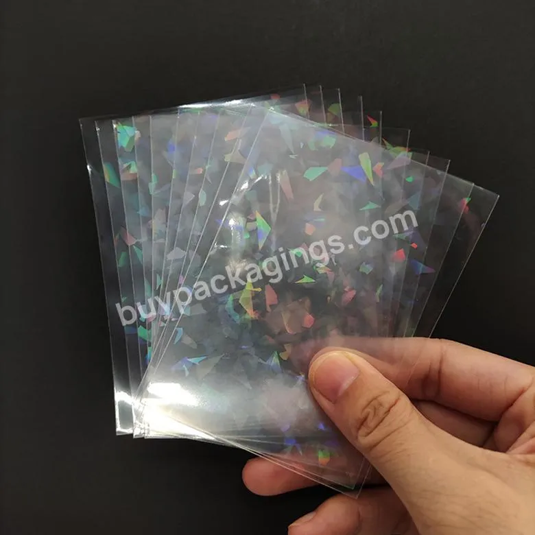 Premium Thickness Double Clear Holographic Card Sleeves Flashing Kpop Pc Photocard Sleeves