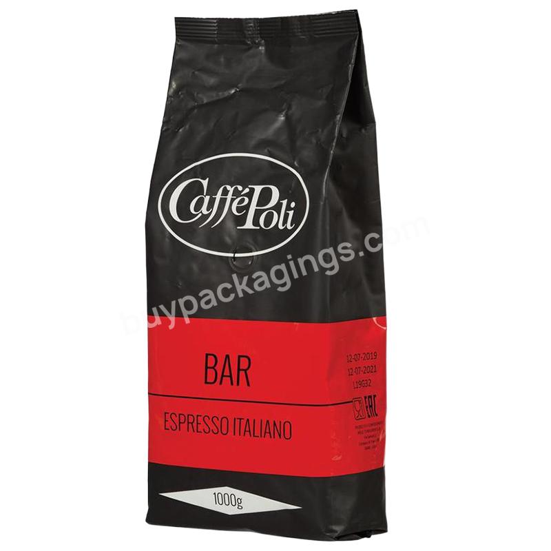 Printed 500g Coffee Packaging Bag Square Bottom Pouch Zipper Coffee Side Gusset Bags
