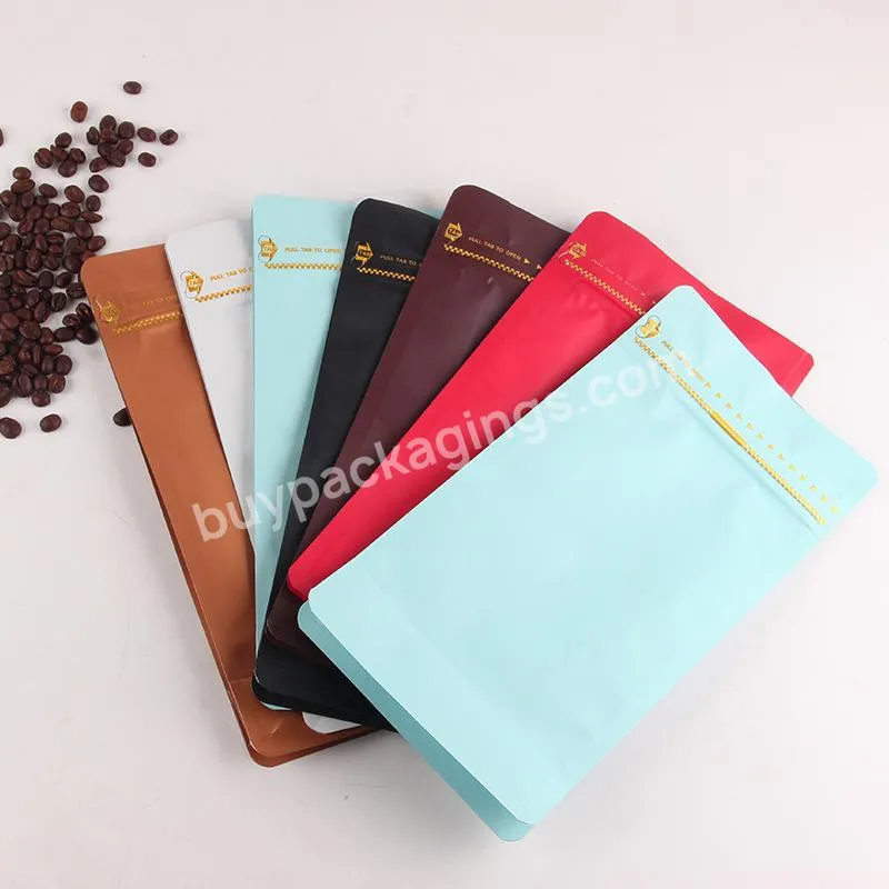 Printed Aluminum Stand Up Air Tight Food Packaging Bag Pouches For Coffee Beans