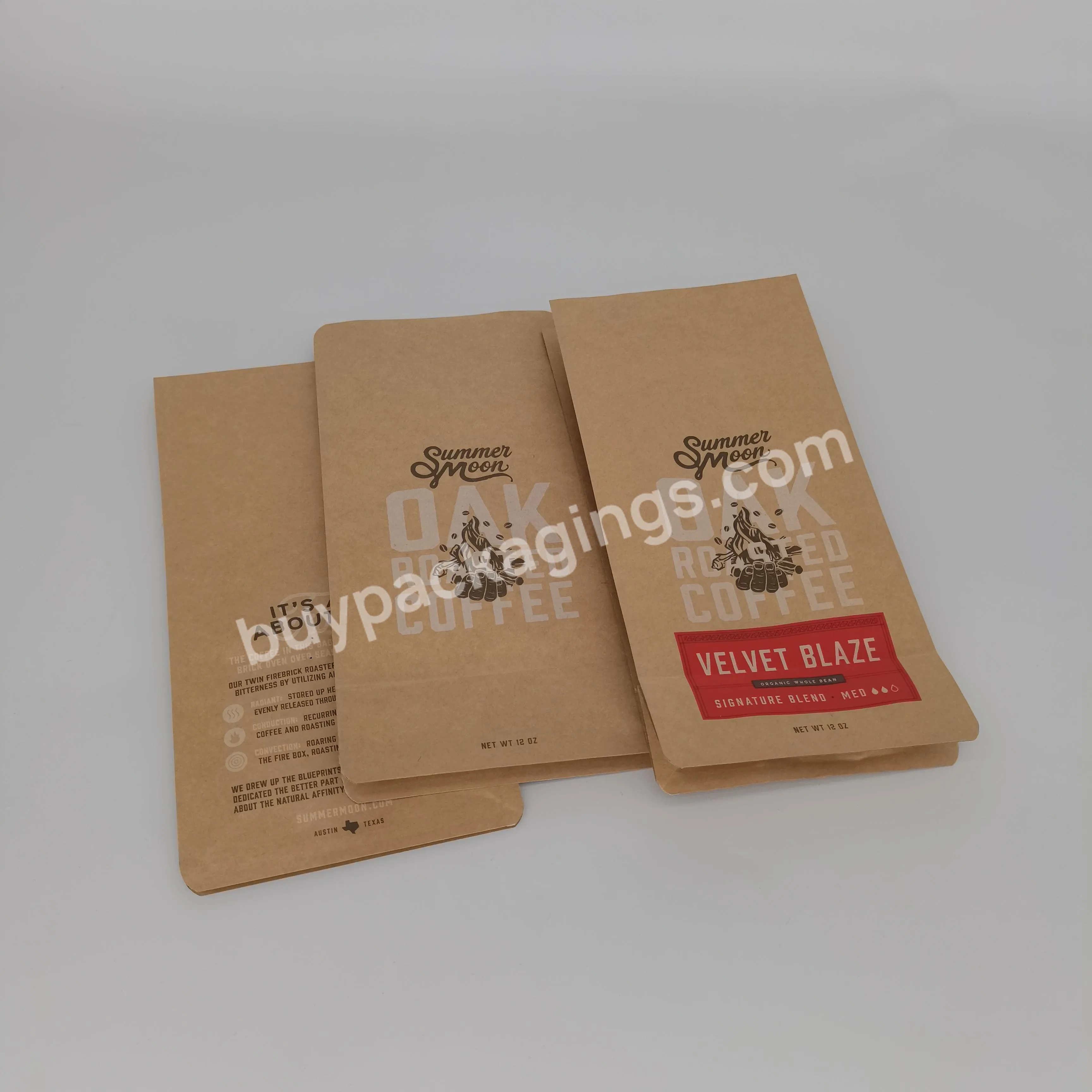 Printed Plastic Stand Up Air Tight Food Packaging Shape Bag Pouches For Coffee Beans