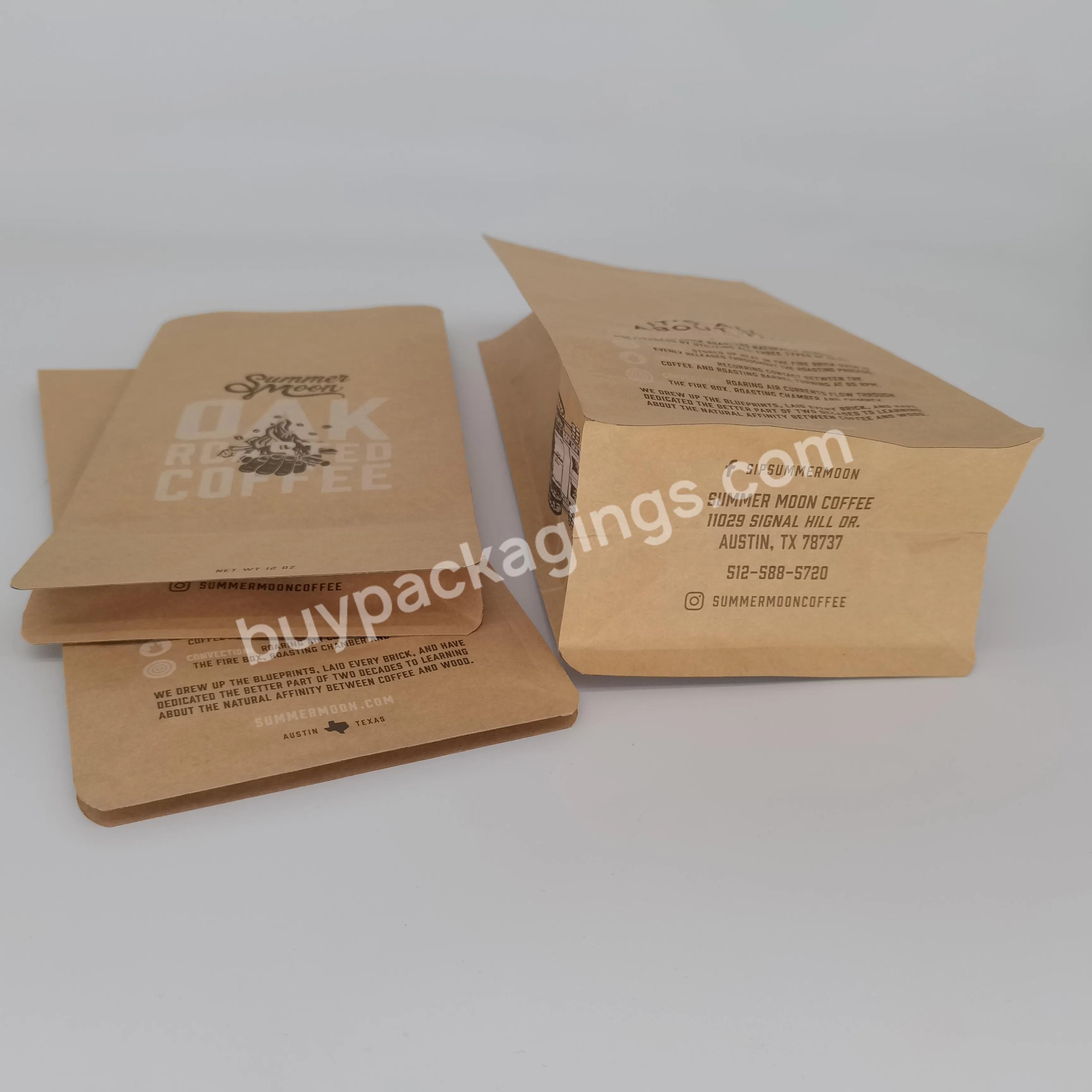 Printed Plastic Stand Up Air Tight Food Packaging Shape Bag Pouches For Coffee Beans