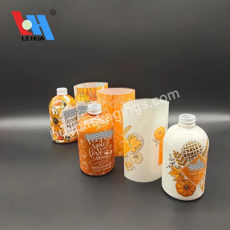 Printing Clear Pvc Shrink Film Plastic Heat Shrink Wrap Label /pet Shrink Sleeve For Beverage Can Bottles