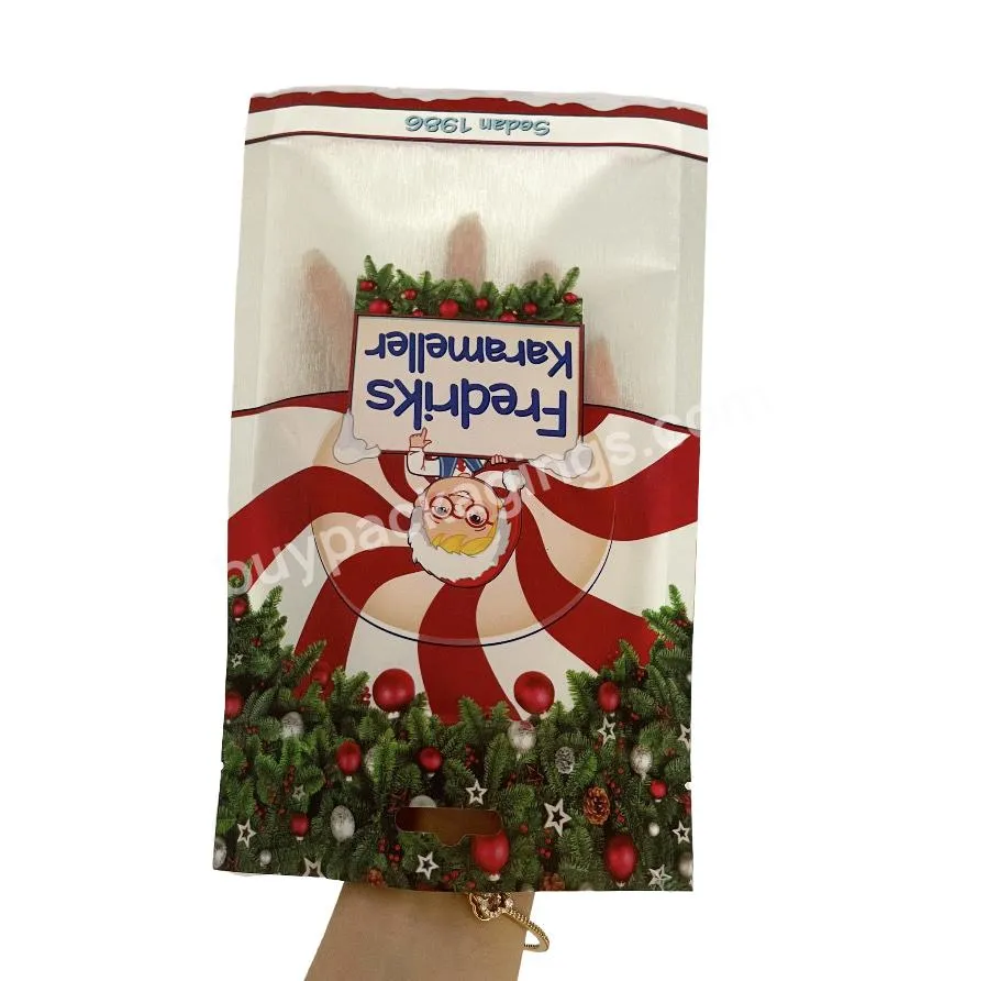 Printing One Side Clear Window,One Side Metalized Christmas Gift Bag Plastic Party Bags