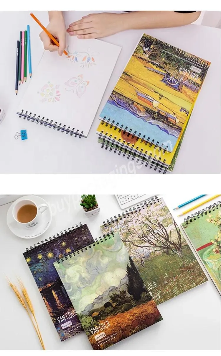 Printing Sketch Book Journal Notebook Hard Cover Color Watercolor Blank Custom Sketchbook For Artists