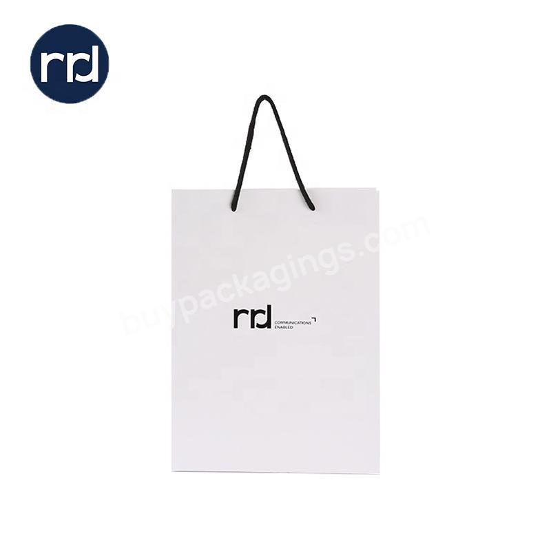 Promotional Deluxe Brand White Sublimation Shopping Bags Kraft Craft Gift Paper Bags