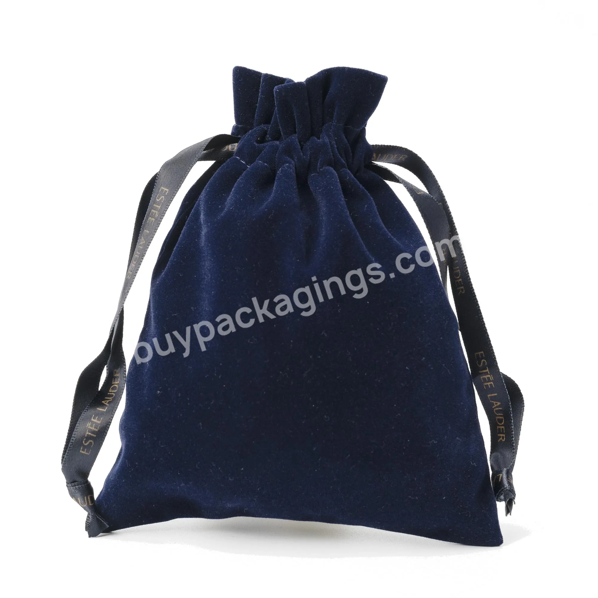 Promotional Drawstring Custom Logo Printed Velvet Drawstring Bag Drawstring Bags Jewellery Es