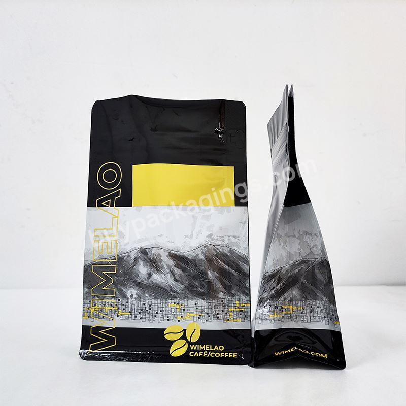 Promotional Oem Reasonable Price Foil Lined Zipper Coffee Bag Flat Bottom Pouch