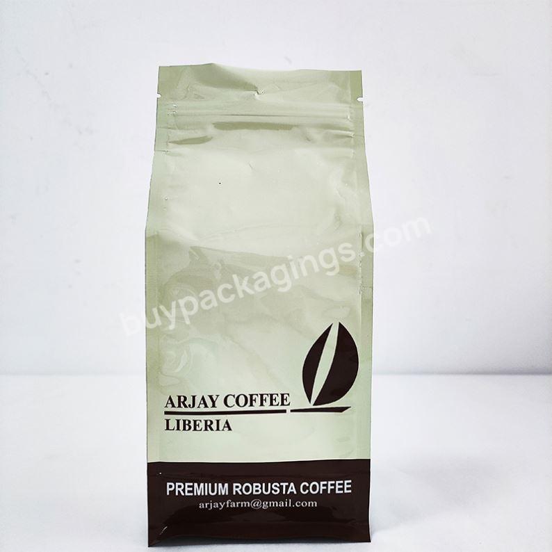 Promotional Oem Reasonable Price Foil Lined Zipper Coffee Bag Flat Bottom Pouch