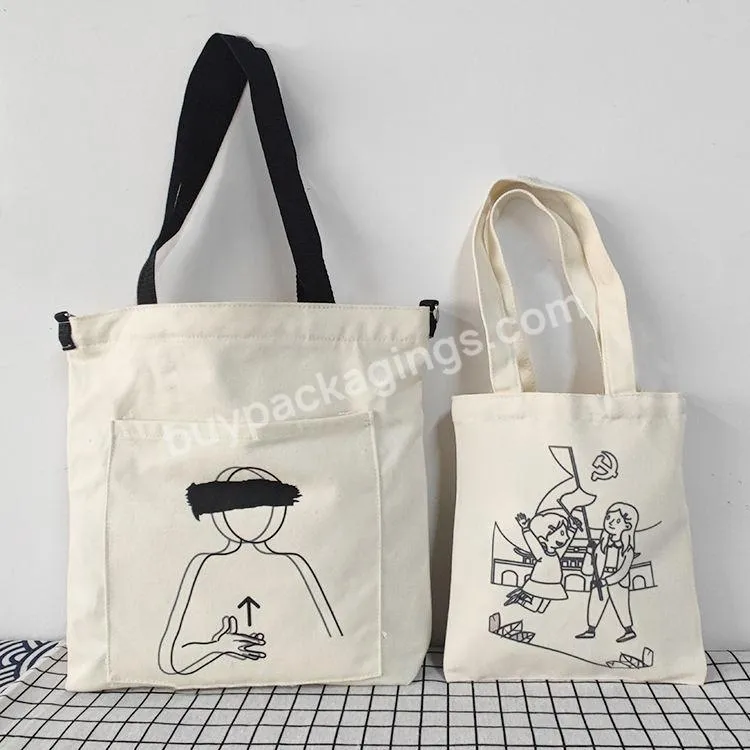 Promotional Personalized Plain Cotton Canvas Bags 100% Large Capacity Thicken Cotton Logo Canvas Tote Bag