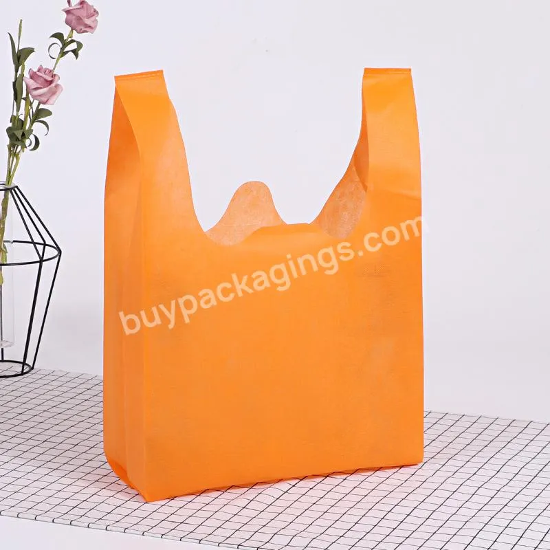 Promotional Pp Non Woven Tnt Bags/polypropylene Nonwoven T Shirt Bags Bag/t-shirt Non-woven Vest Carrier Shopping Bag