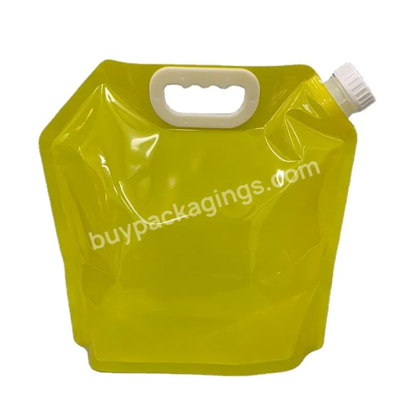 Promotional Usage Outdoor Camping Hiking Bpa Free Portable Collapsible Plastic Alkaline Water Bag 5 Liter