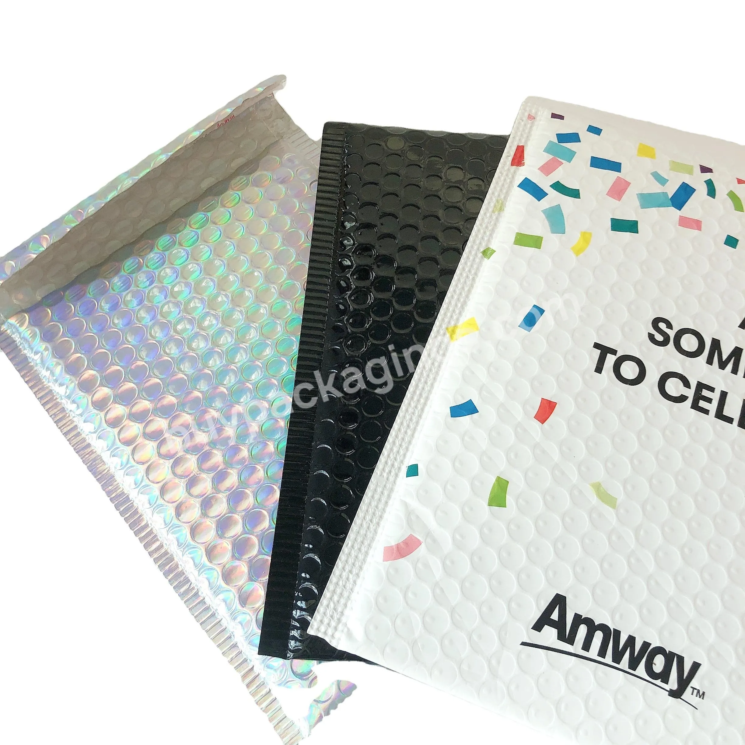 Protective Mailer Bubble Envelope Padded 7**9 Holographic Bubble Mailer Sliver Shipping Bag