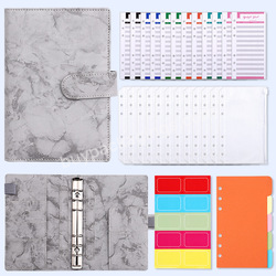 Pu Leather Notebook Binder A5 A6 Budget Planner Pocket Personal Cash Budget Envelopes System 6 Hole Pvc Zipper Binder