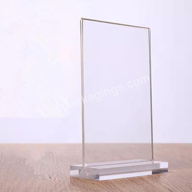 Pull Type Horizontal A4 A5 A6 Sizes Clear Acrylic Sign Holder Display Stand/acrylic Menu Perspex Poster Sign Display