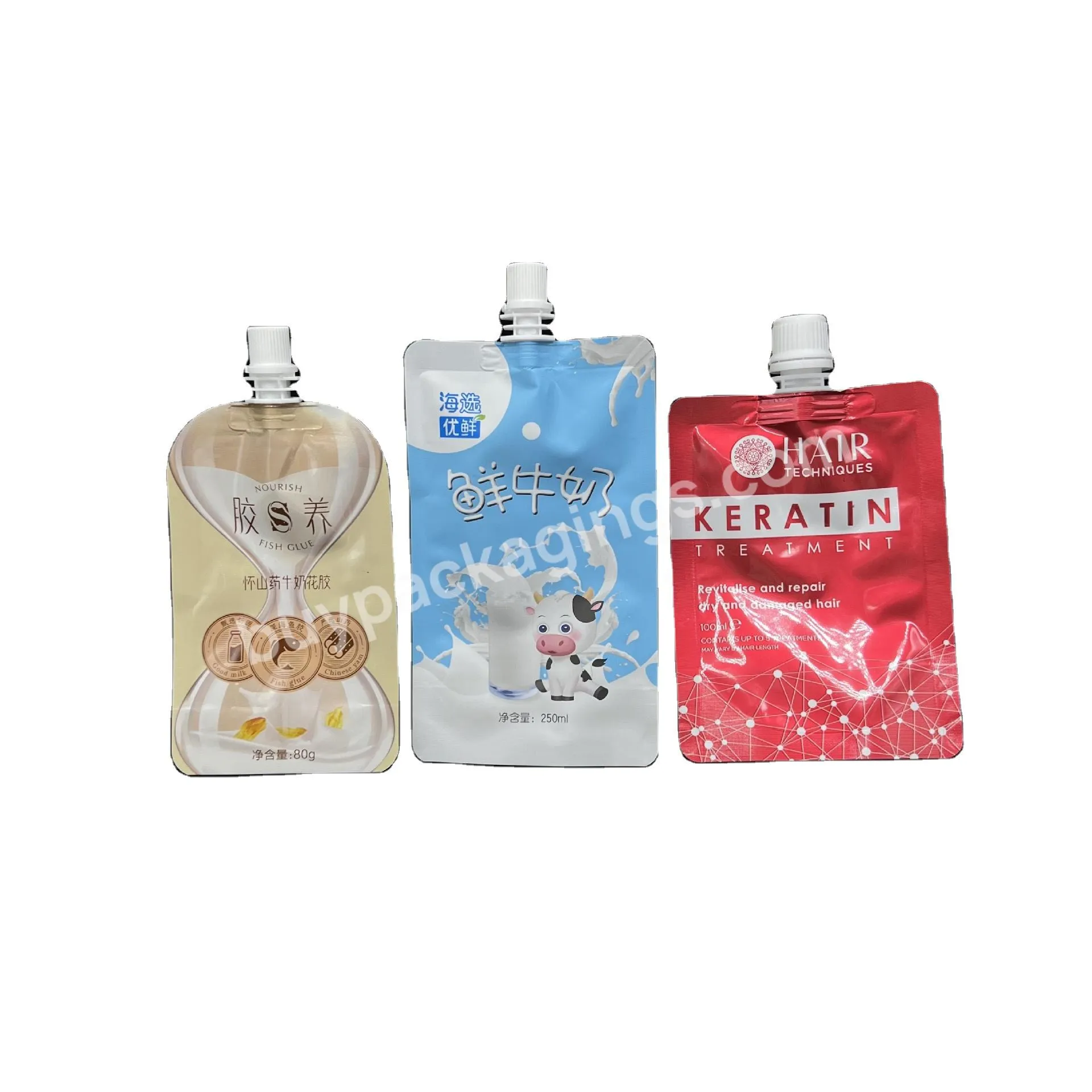 Pure Packing Sachet Stand Up Spout Pouch And Fruit Juice Packaging Spout Pouch Doypack