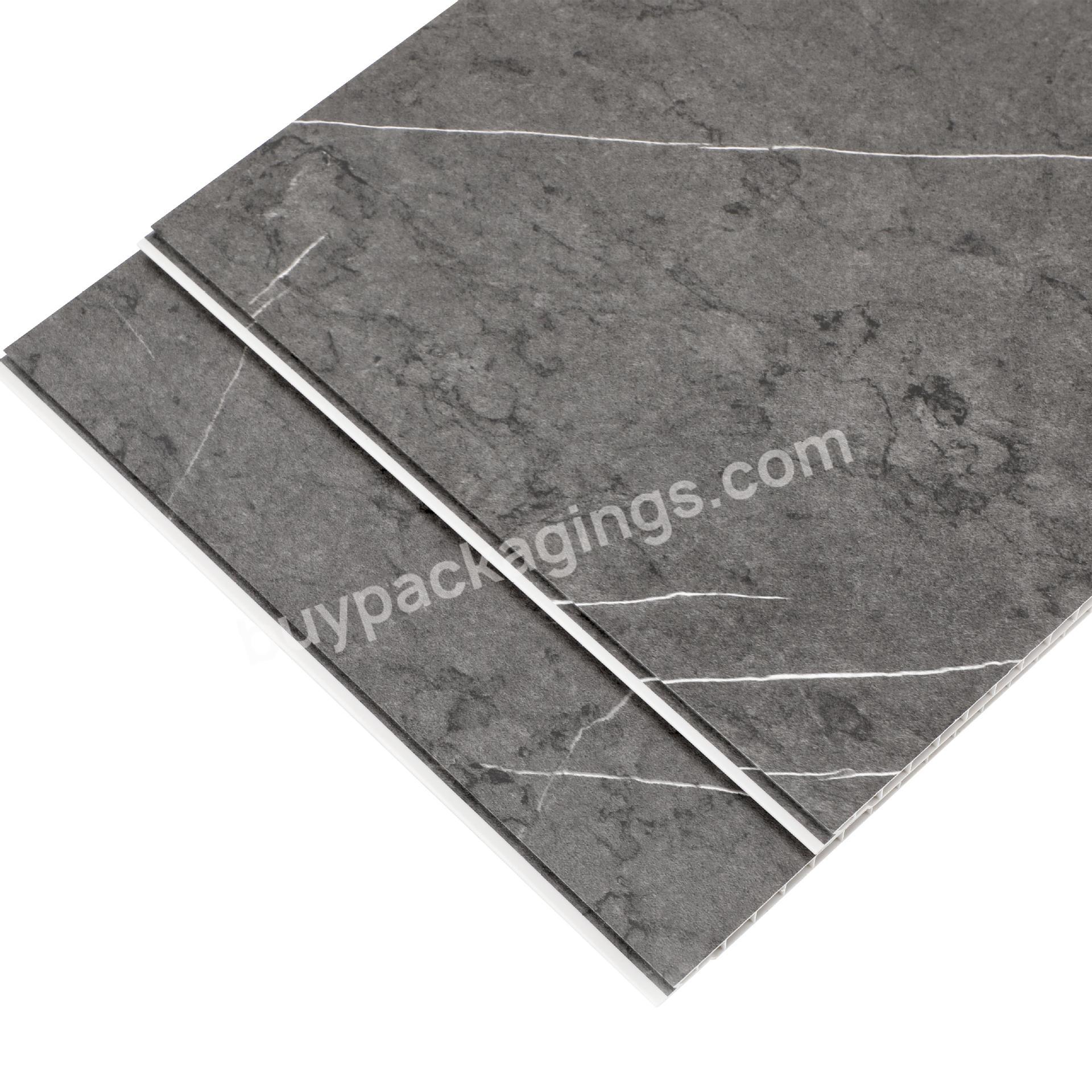 Pvc Glossy Dark Marble Sheet For Interior Wall Decoration