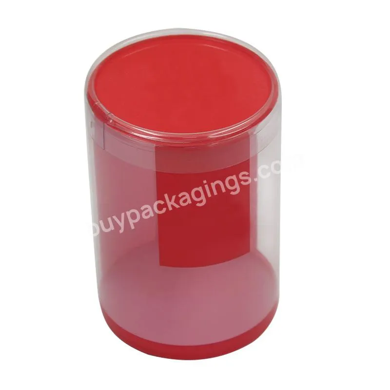 Pvc Pet Eco Friendly Transparent Clear Plastic Cylinder Toy Packaging Round Box
