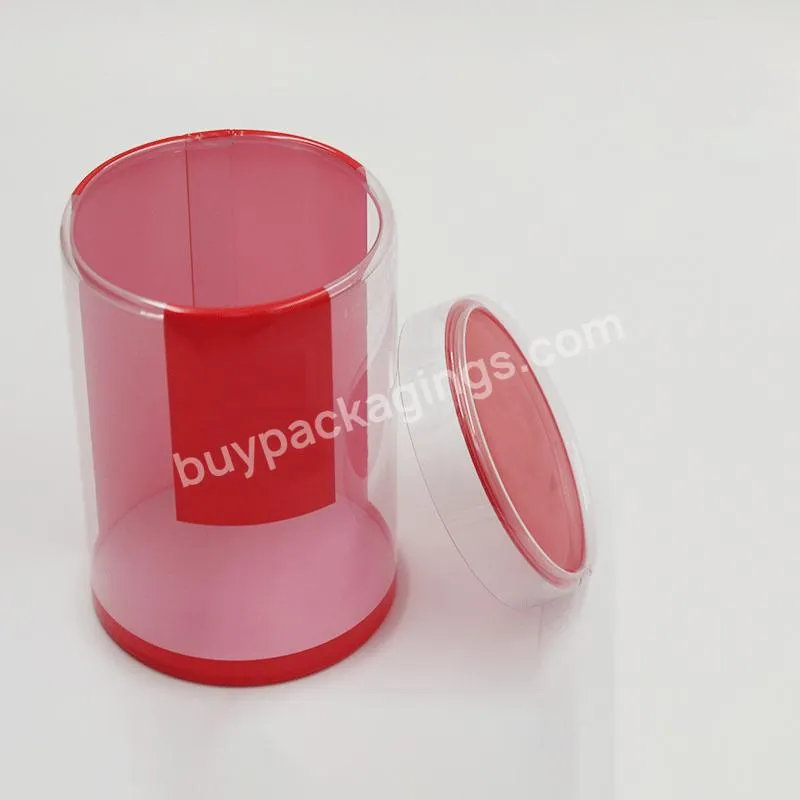 Pvc Pet Eco Friendly Transparent Clear Plastic Cylinder Toy Packaging Round Box