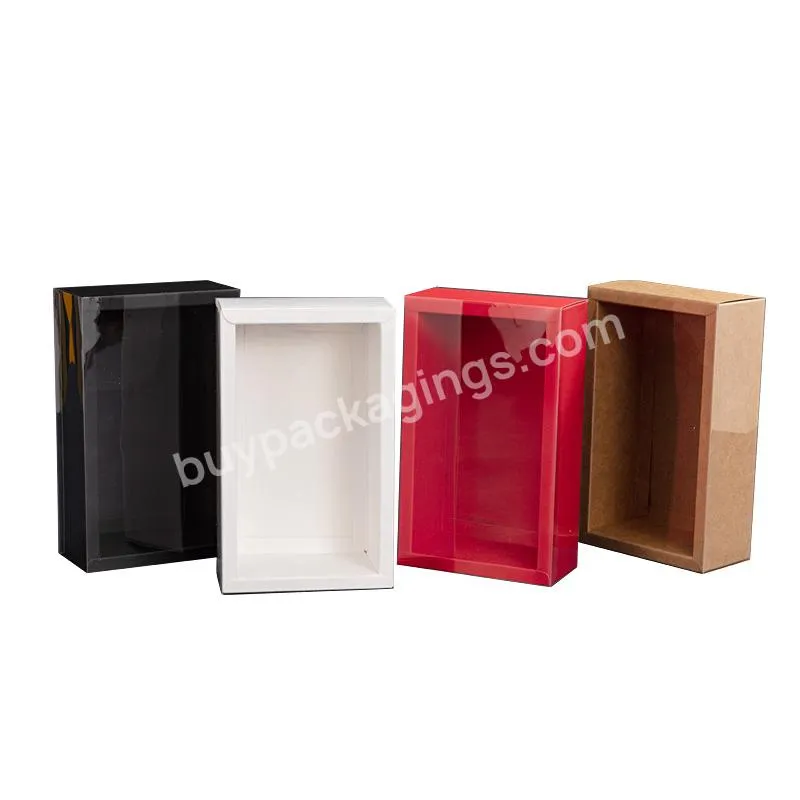PVC transparent drawer paper box for tea and towel packaging