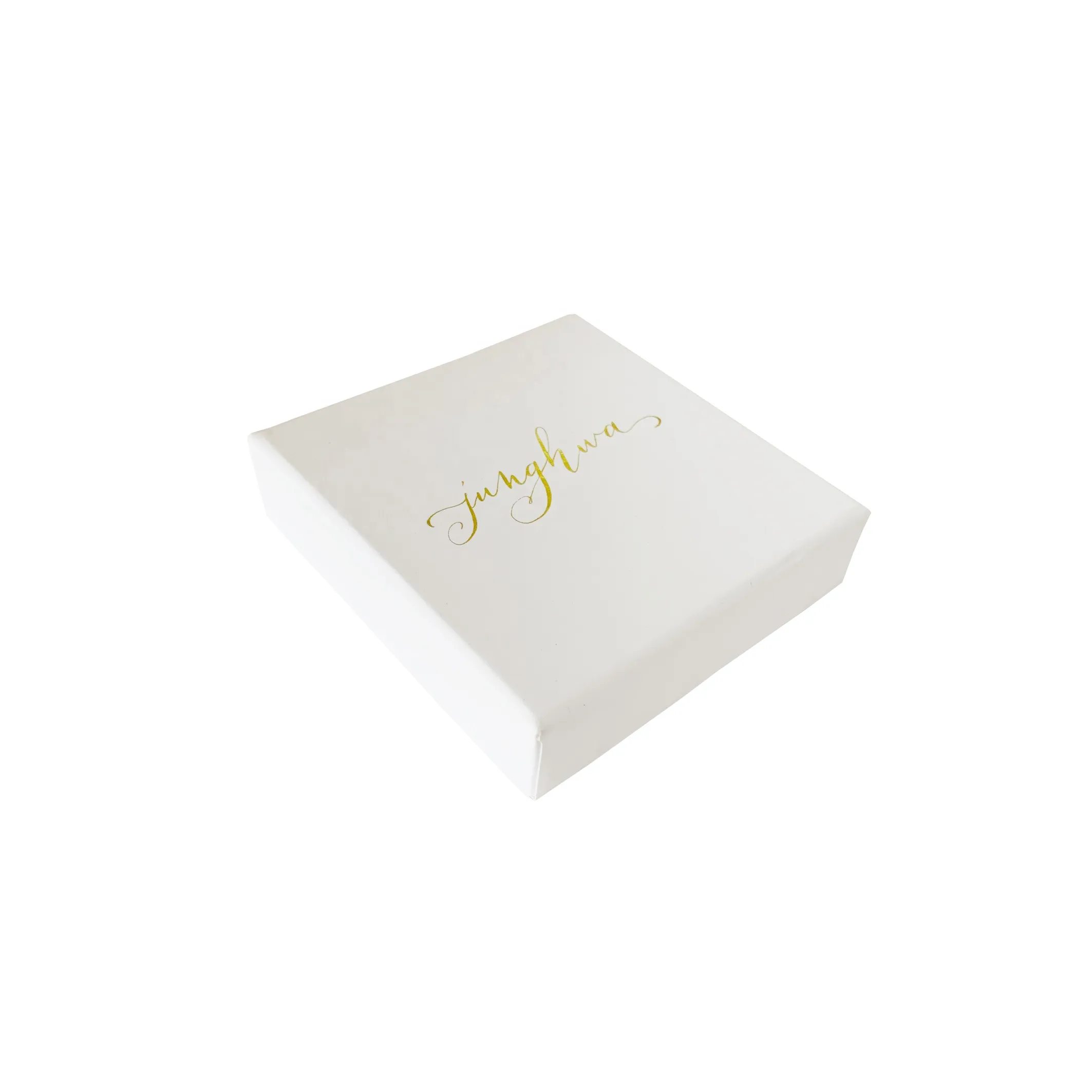 Qingdao Yilucai Custom Gold Foil Stamping Logo Jewelry Box Cardboard Packages For Jewelry With Foam Insert