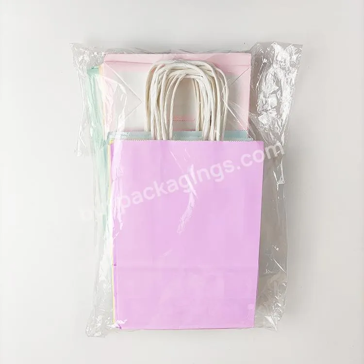 Rainbow Party Favor Gift Bags 6 Colors With Handles For Wedding Birthday Party Supplies Bags