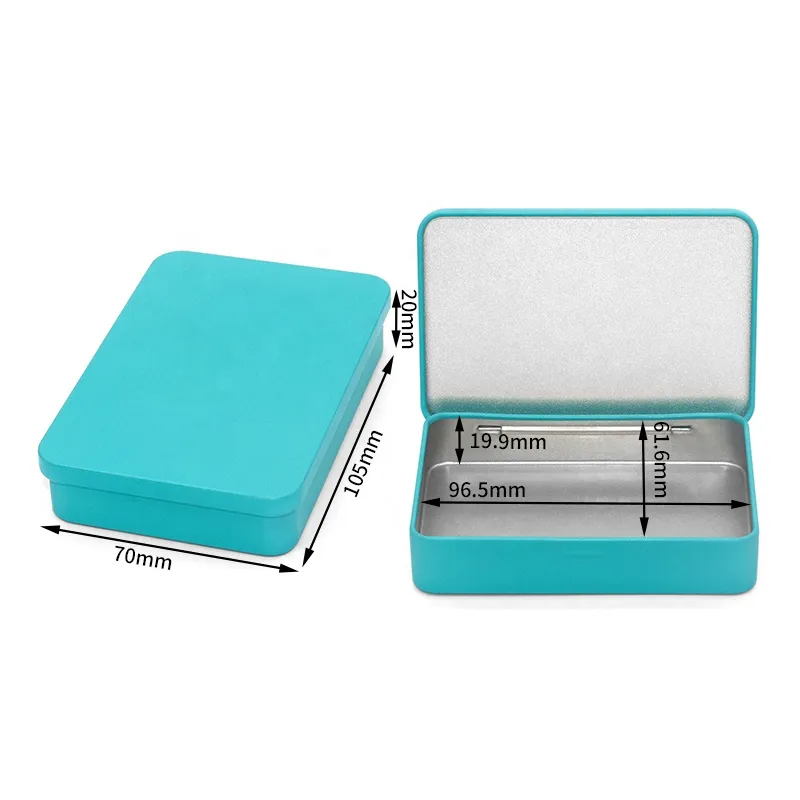 Rectangular Fancy Soap Packaging Metal Tin Box With Hinge