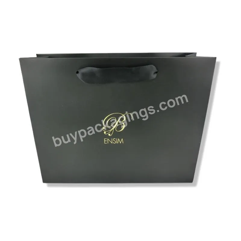 Recyclable Art Paper Accept Custom Shopping Carrier Paper Bags Packaging For Shoes Clothing Socks Garment Processing Accessories