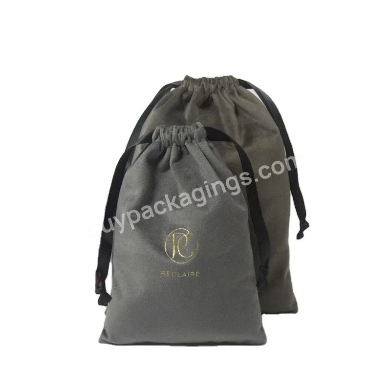 Recyclable Custom Printed Velvet Bag Velvet Gift Drawstring Packaging