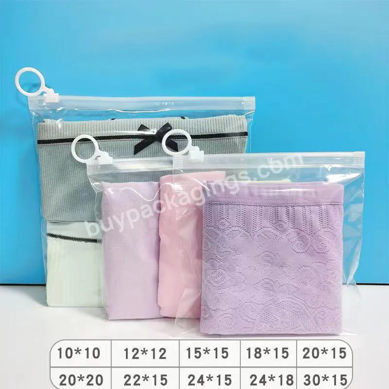 Recycle Frosted Translucent Frosted Glove Socks Bikini Swimsuit Packaging Pouch Bag