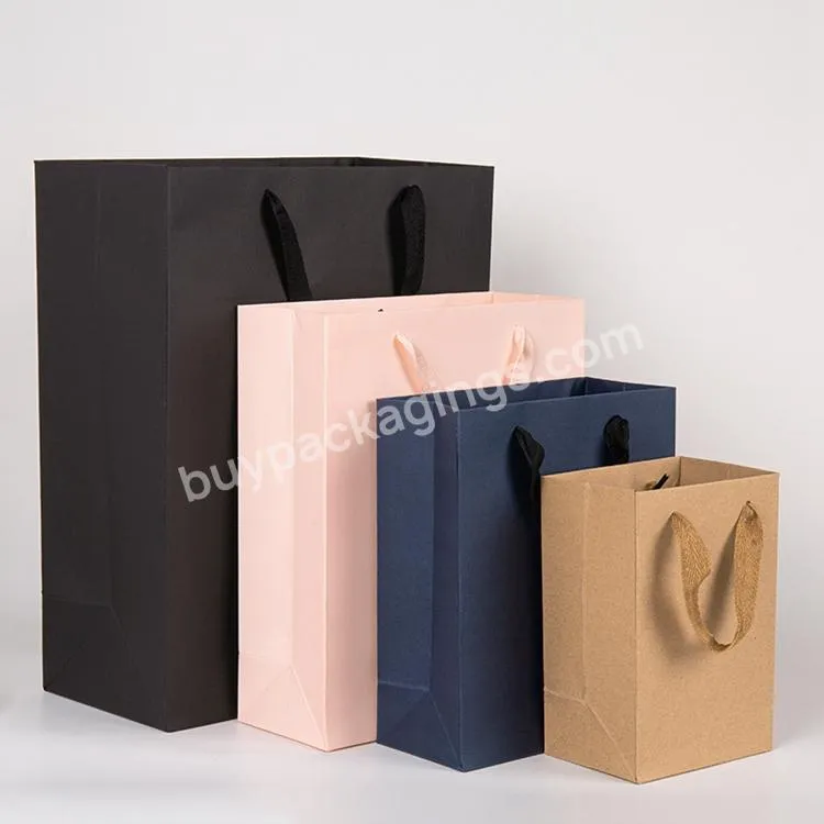 Recycled Kraft Pattern Paper Bag Clothing Packaging For Packaging Clothes