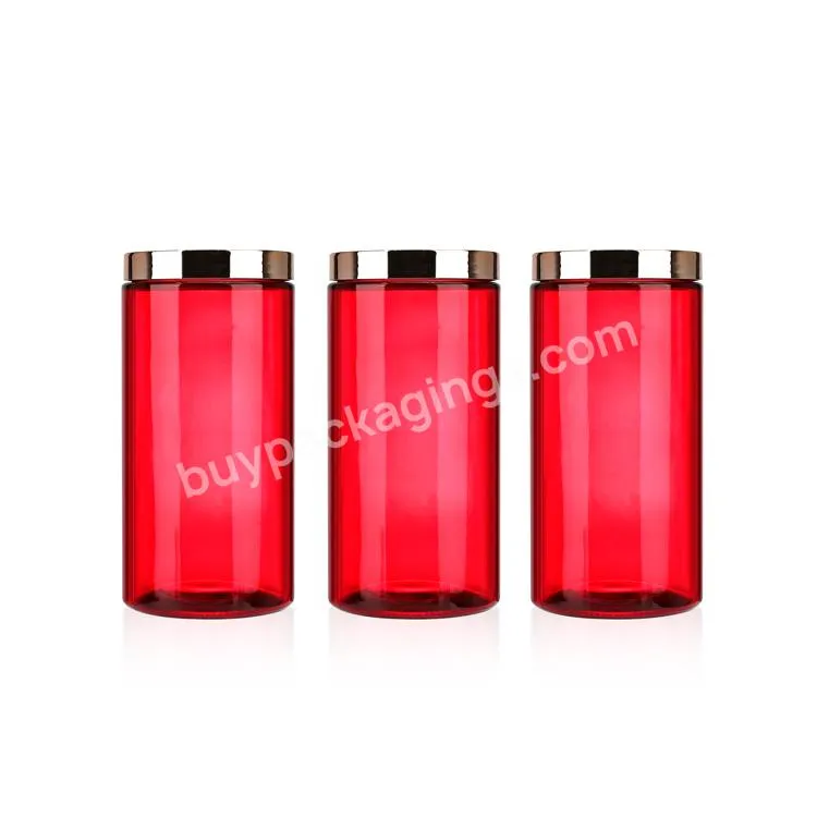 Red Bottle Kitchen Flower Tea Spices Cookie Jar Pet Storage Container Air Tight Glass Storage Dried Herbs Stash Jar - Buy Glass Spice Jars Bottles,Kitchen Spice Jars,Flower Tea Jar Pet.