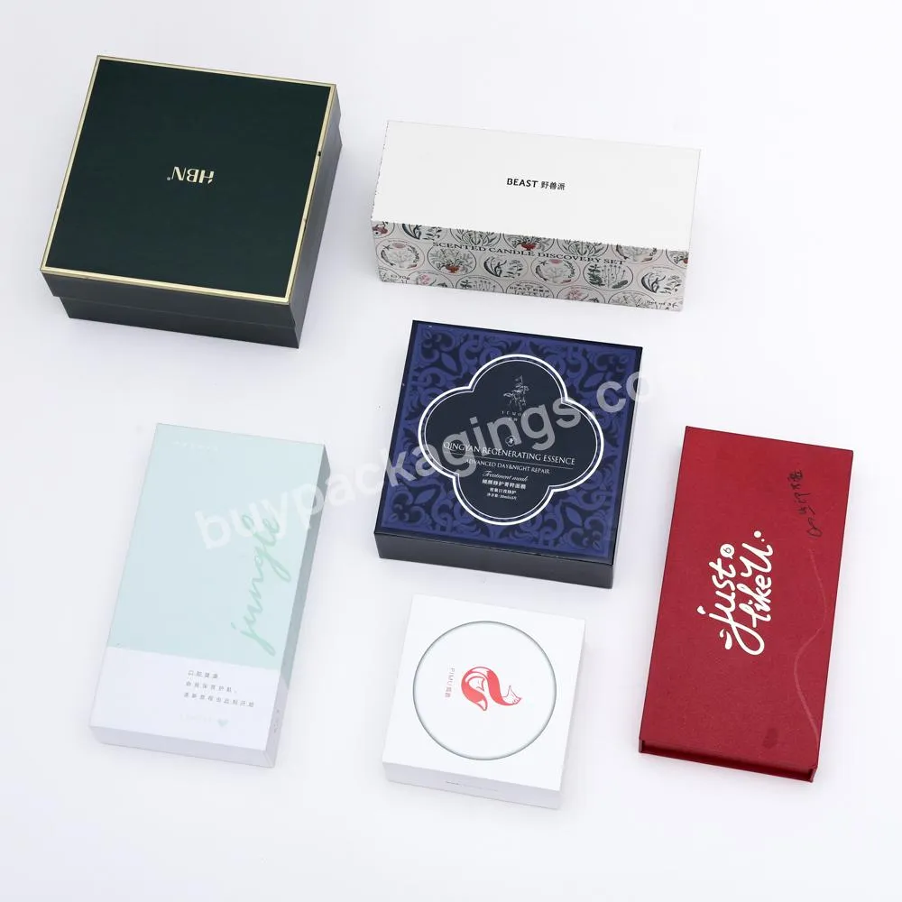 Red Handmade magnetic luxury cardboard pink ribbon drawer rigid gift packaging box