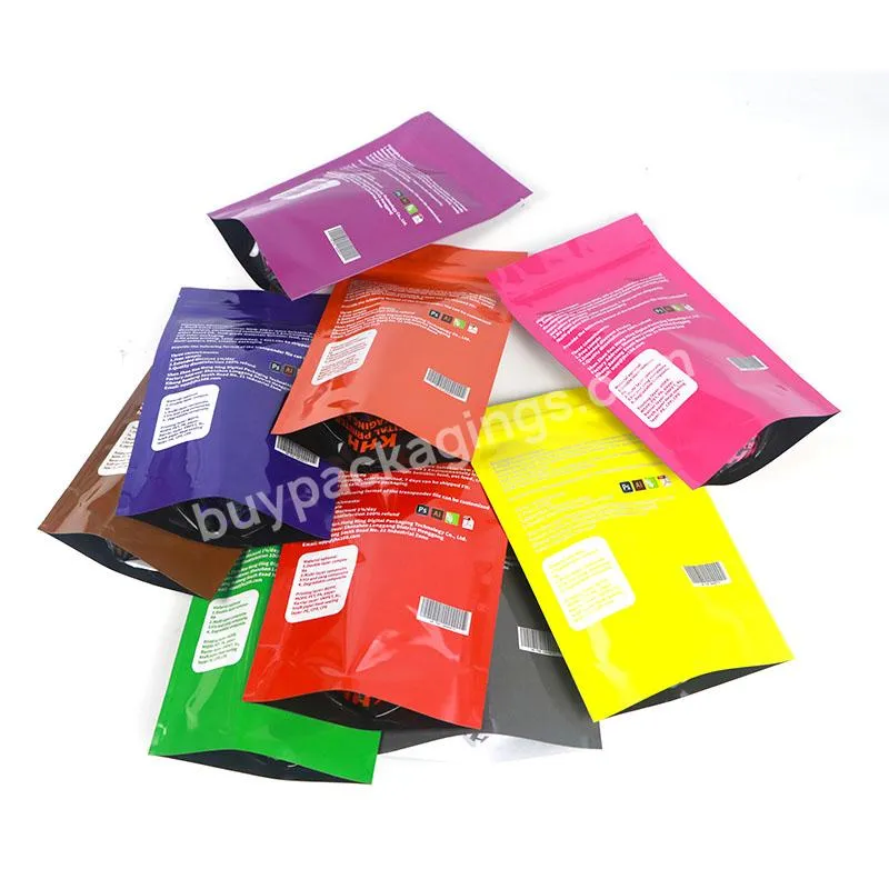 Resealable Aluminum Foil Printed Stand Up Pouches Zip Lock Food Bag Plastic Pouch With Zipper Digital Printing Bag