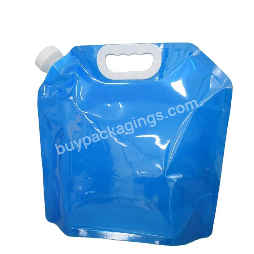 Resealable Eco-friendly Bpa Free Drinking Pure Color Plastic 5 Litres Water Bag